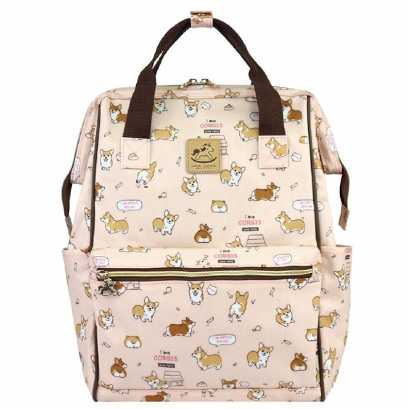 undefined Handbags - Waterproof Corgi Large Opening Backpack